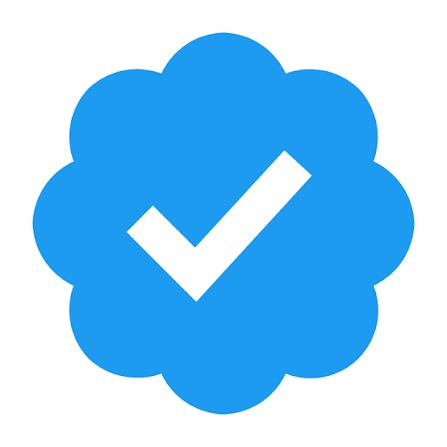 Twitter Account with blue marks